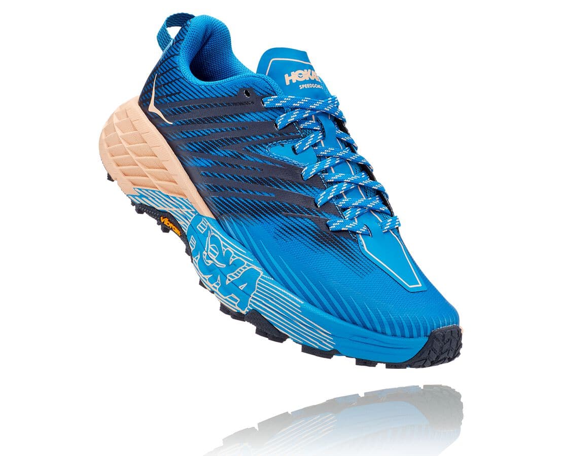 Hoka One One Speedgoat 4 South Africa - Womens Trail Running Shoes - Indigo / Apricot,SHQPL-2410